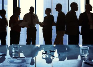 Group of Business Talking in a Meeting